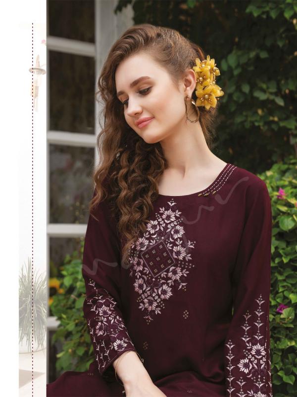 Mayur Saga 2 Rayon Designer Embroidery Kurti Collection